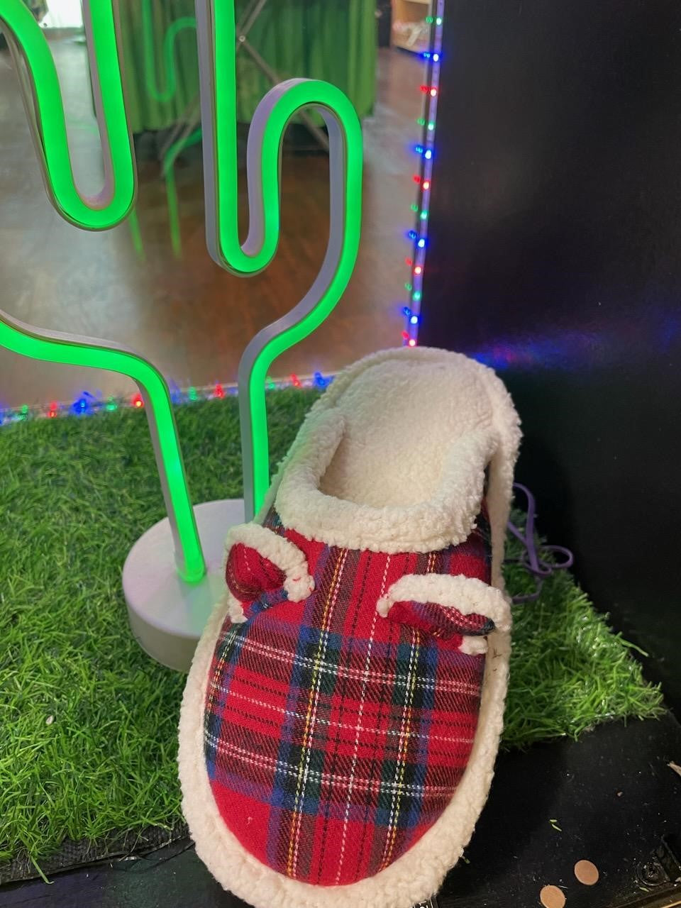 kids - Plaid Clog Slippers