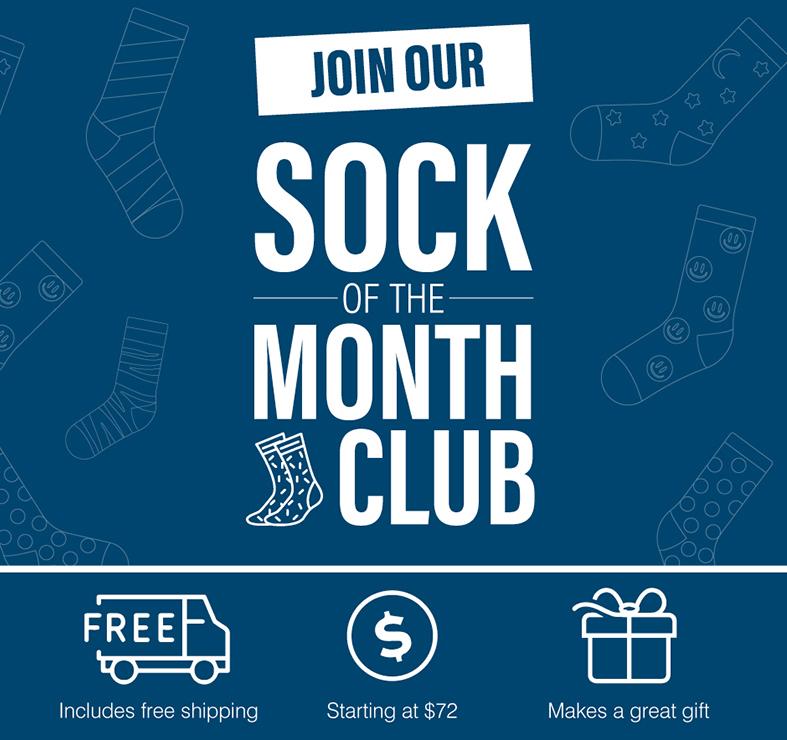 SOCK CLUB OF THE MONTH 1 year MEMBERSHIP
