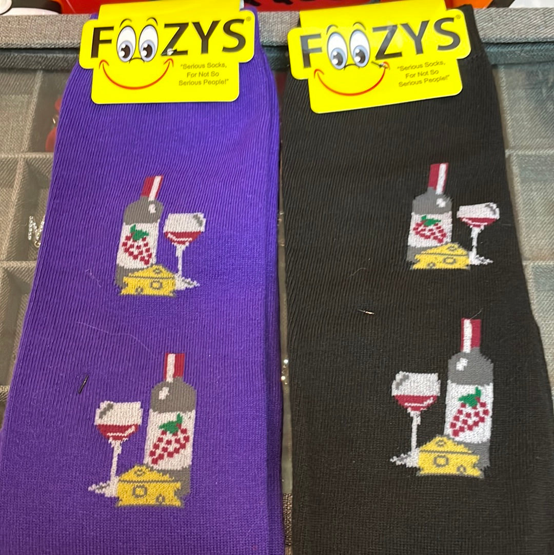 Wine & Cheese KNEE HIGHS Socks FK-02