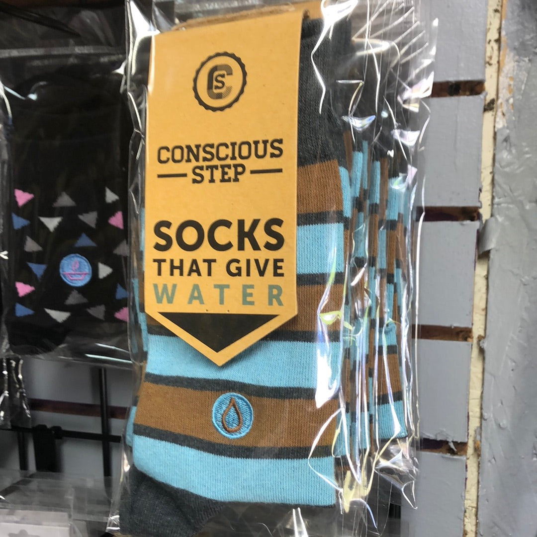 Conscience step socks give clean water
