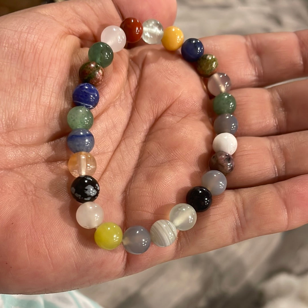 Mixed crystal bracelet