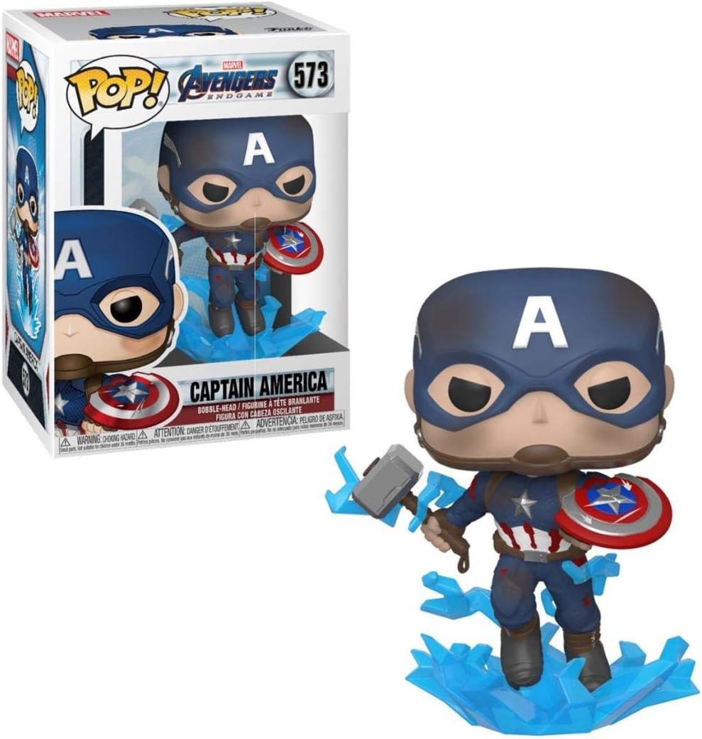 Funko Pop! Marvel: Avengers Endgame - Captain America with Broken Shield & Mjoinir 573