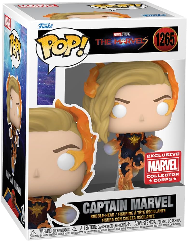 Funko Pop! Marvel Collector Corps Exclusive The Marvels Captain Marvel #1265