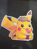 Detective Pikachu Holographic Stickers