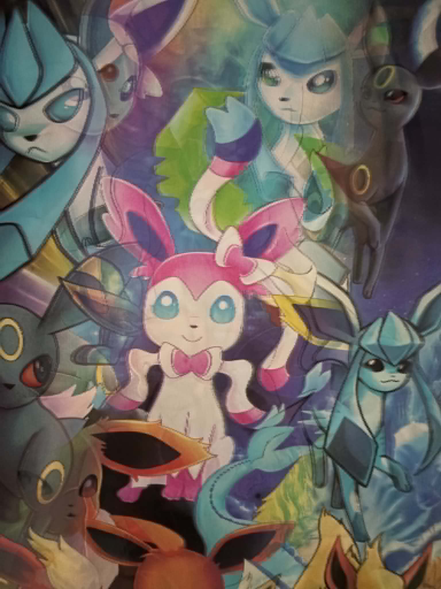 Eveelutions Pokemon Holographic Poster