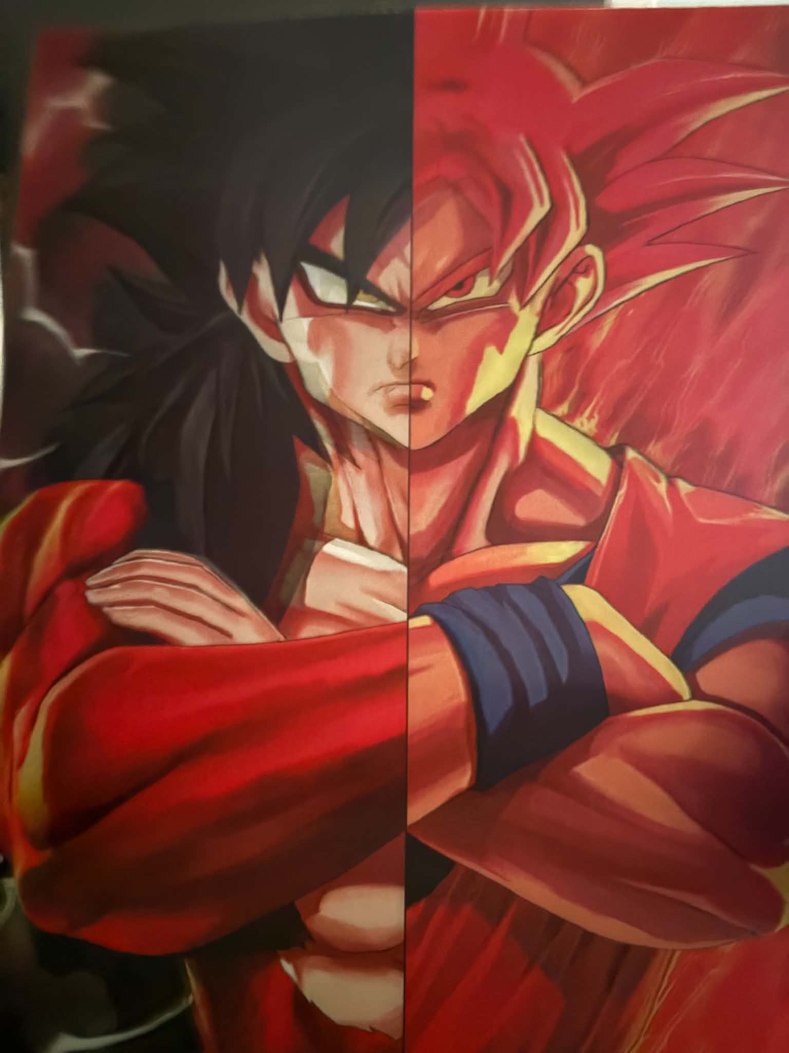 dbz holographic poster