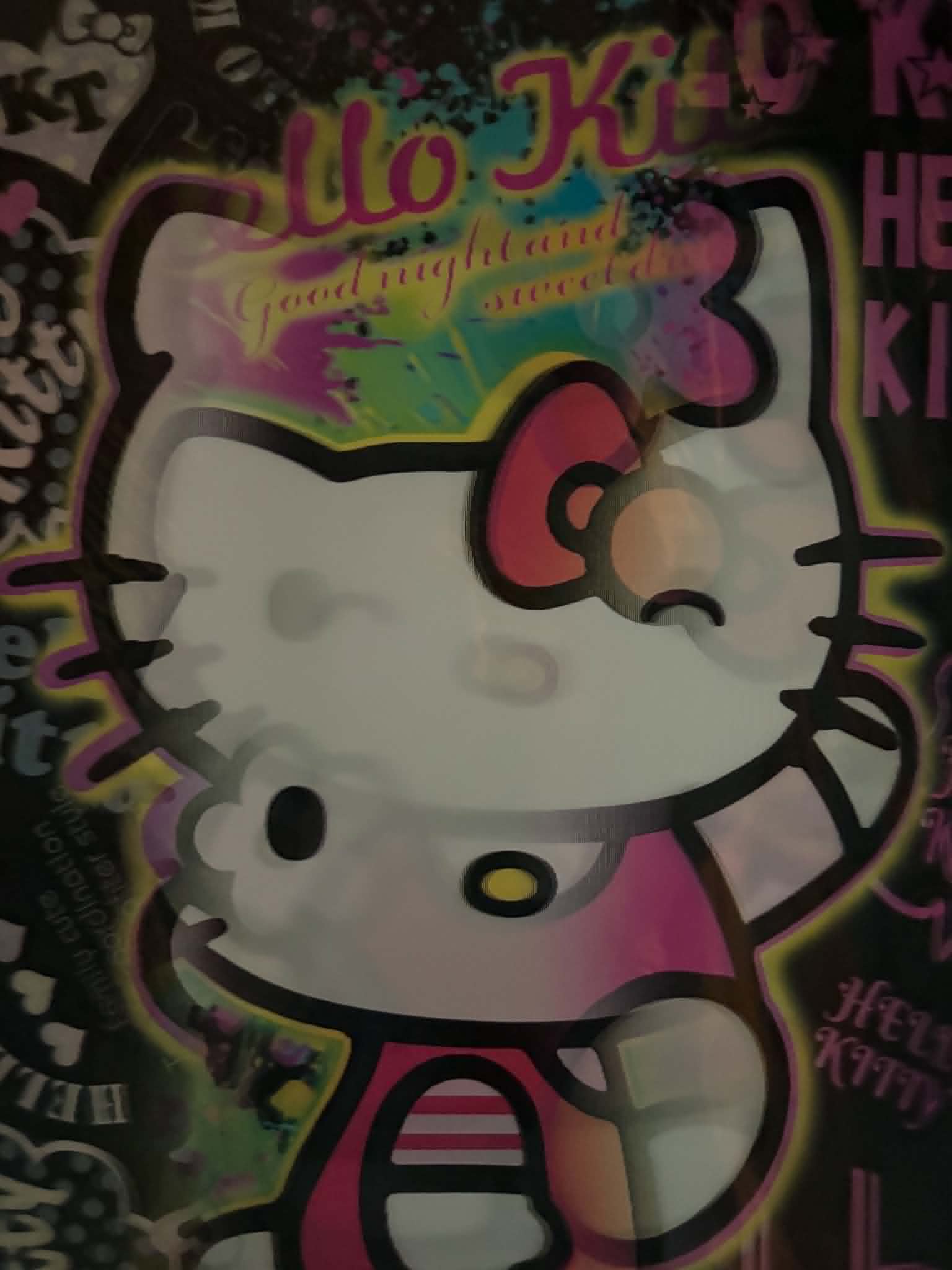 Hello Kitty Holographic Poster