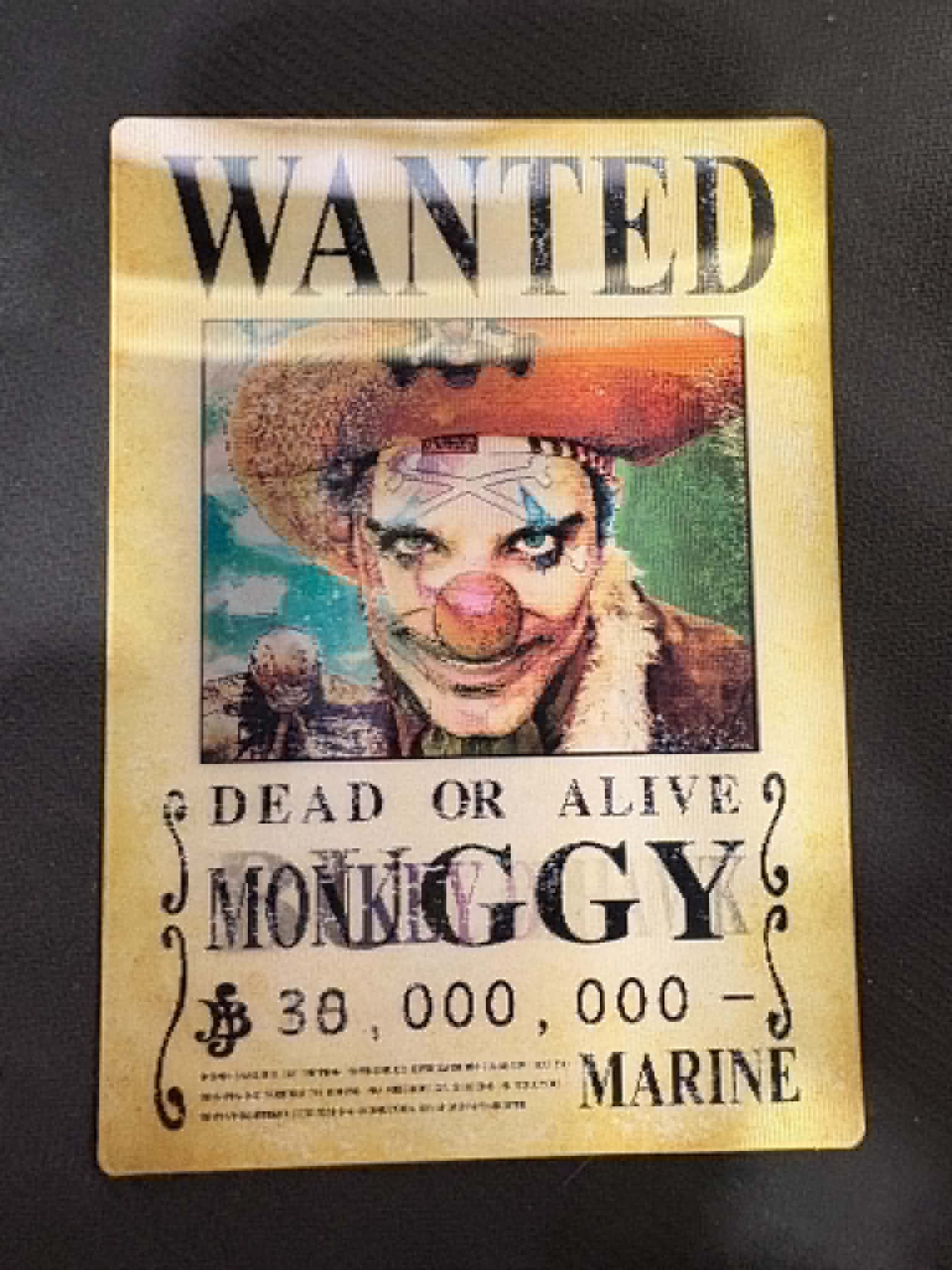 One piece wanted poster holographic stickers