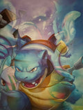 Squirtle Blastoise Holographic Poster