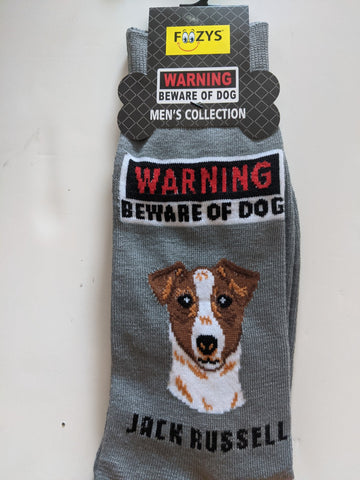 Jack Russell - Men's Beware of Dog Canine Collection - BOD-19