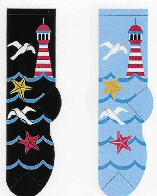 Lighthouse & Seagulls Socks FC-120