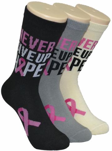 Never Give Up Hope Cancer Socks FC-207