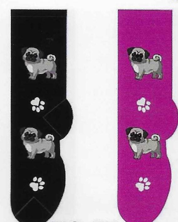 Pugs & Paw Prints Socks FC-55
