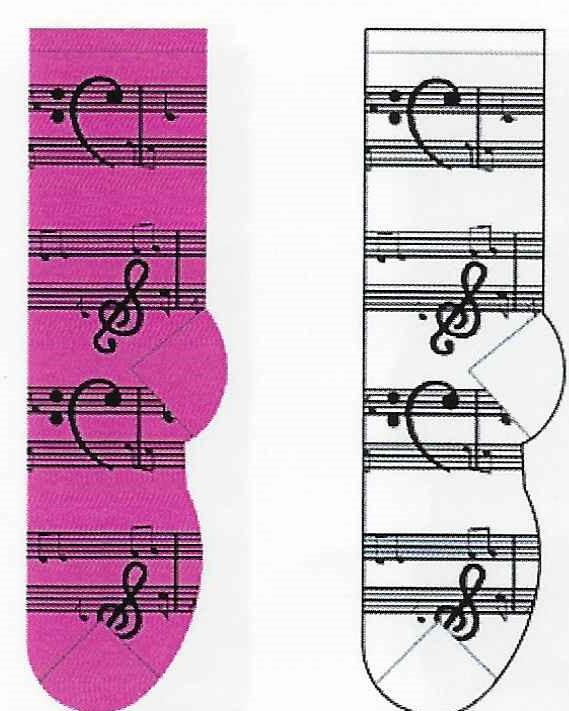 Musical Notes Socks FC-80