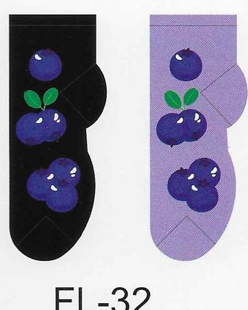 Blueberries No Show Socks FL-32