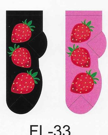 Strawberries No Show Socks FL-33