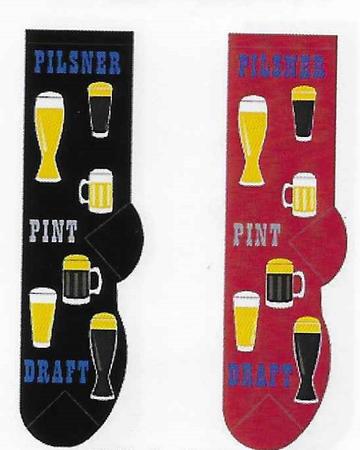 Beer Time Pilsner Pint Draft Men's Socks FM-09