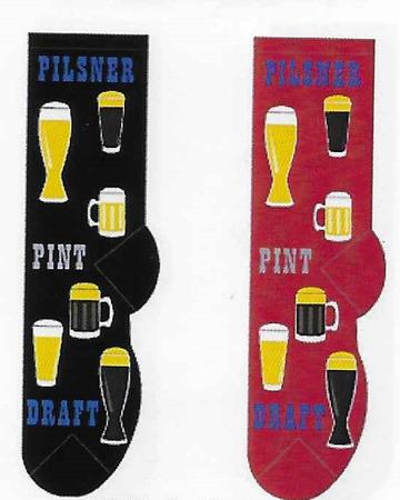 Beer Time Pilsner Pint Draft Men's Socks FM-09