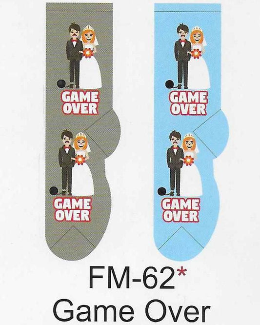 Game Over Wedding Men's Socks FM-62