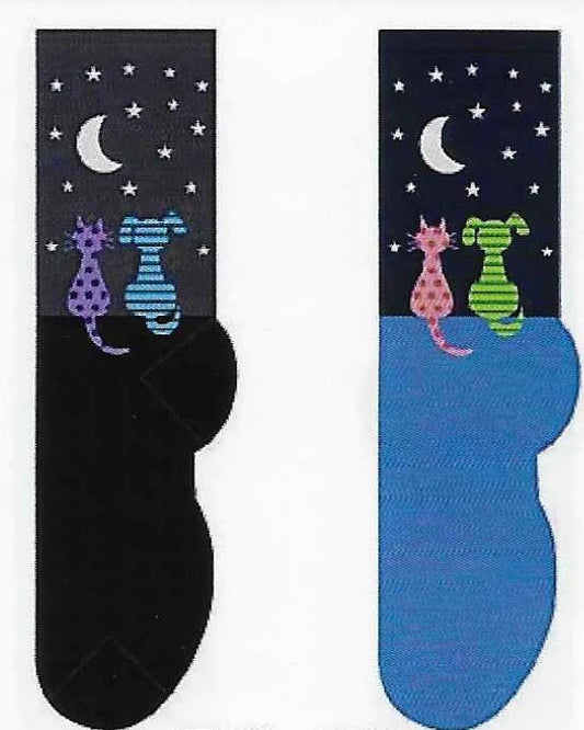 Cat & Dog Star Gazing Socks FC-02