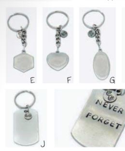 keychains - hand stamped