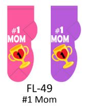 #1 Mom No Show Socks